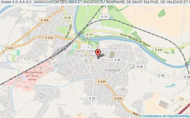 plan association A.d.a.a.s.c. (association Des Amis Et Anciens Du Seminaire De Saint Sulpice, De Valence Et Du College St-jean) Saint-Sulpice-la-Pointe