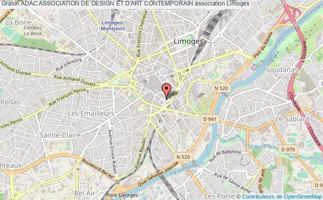 plan association Adac Association De Design Et D'art Contemporain Limoges
