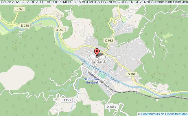 plan association Adaec - Aide Au Developpement Des Activites Economiques En Cevennes Saint-Jean-du-Gard