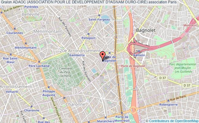 plan association Adaoc (association Pour Le DÉveloppement D?agnam Ouro-cirÉ) Paris