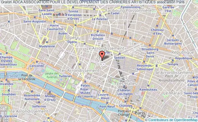 plan association Adca Association Pour Le Developpement Des Carrieres Artistiques Paris