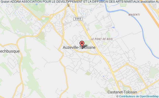 plan association Addam Association Pour Le Developpement Et La Diffusion Des Arts Martiaux Auzeville-Tolosane