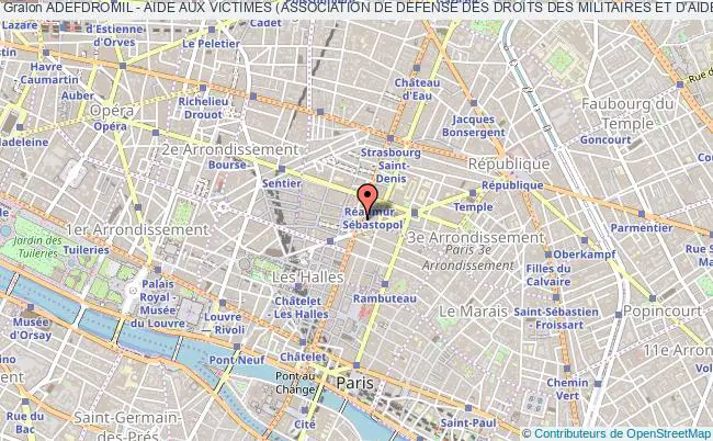 plan association Adefdromil - Aide Aux Victimes (association De Defense Des Droits Des Militaires Et D'aide Aux Victimes) Paris