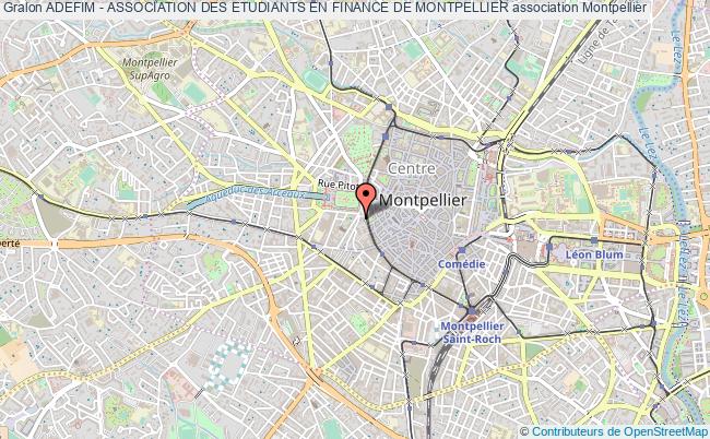 plan association Adefim - Association Des Etudiants En Finance De Montpellier Montpellier