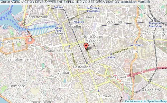 plan association Adeio (action Developpement Emploi Individu Et Organisation) Marseille 6e