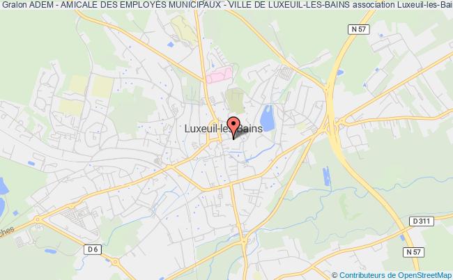 plan association Adem - Amicale Des EmployÉs Municipaux - Ville De Luxeuil-les-bains Luxeuil-les-Bains