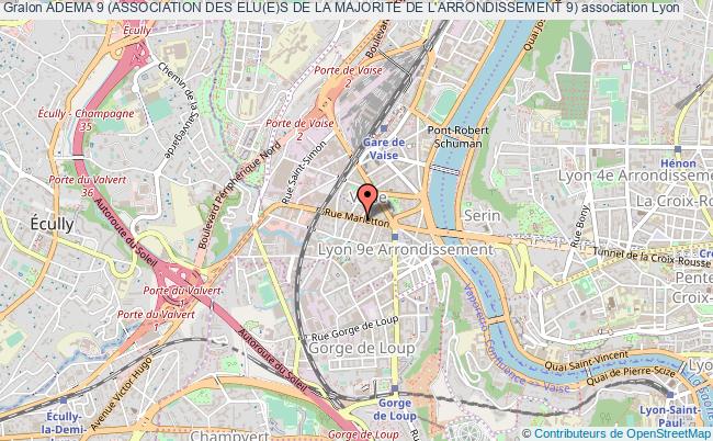 plan association Adema 9 (association Des Elu(e)s De La Majorite De L'arrondissement 9) Lyon