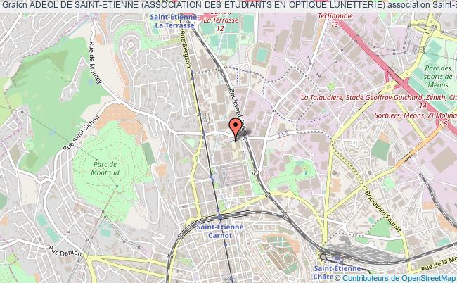 plan association Adeol De Saint-etienne (association Des Etudiants En Optique Lunetterie) Saint-Étienne