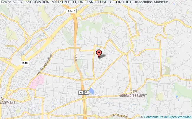 plan association Ader - Association Pour Un DÉfi, Un Élan Et Une ReconquÊte Marseille