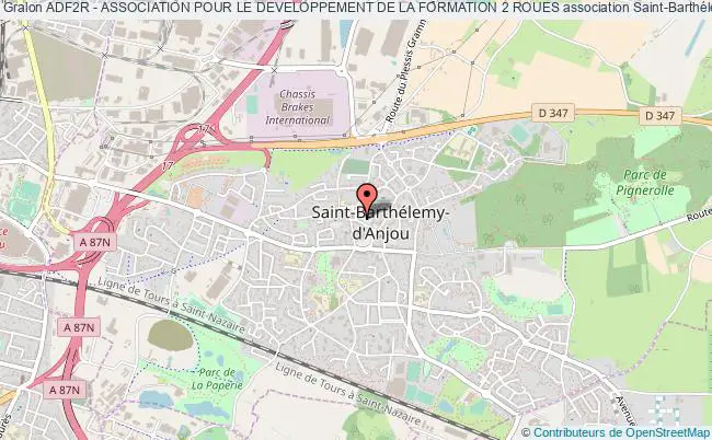 plan association Adf2r - Association Pour Le Developpement De La Formation 2 Roues Saint-Barthélemy-d'Anjou