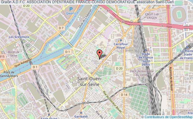 plan association A.d.f.c. Association D?entraide France-congo Democratique Saint-Ouen