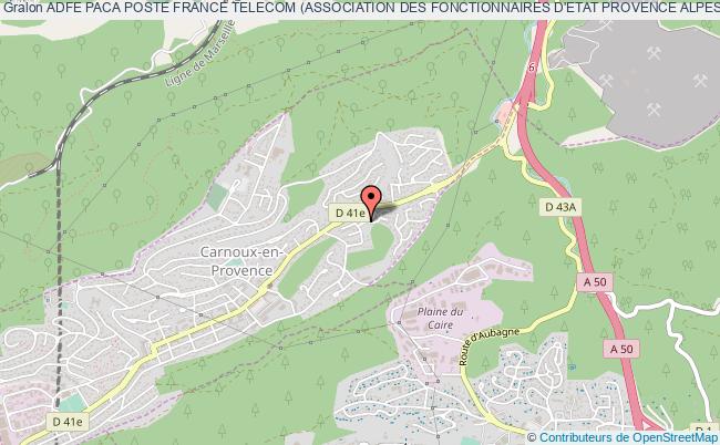 plan association Adfe Paca Poste France Telecom (association Des Fonctionnaires D'etat Provence Alpes Cote D'azur Poste France Telecom) Carnoux-en-Provence