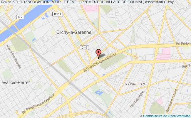 plan association A.d.g. (association Pour Le Developpement Du Village De Goumal) Clichy