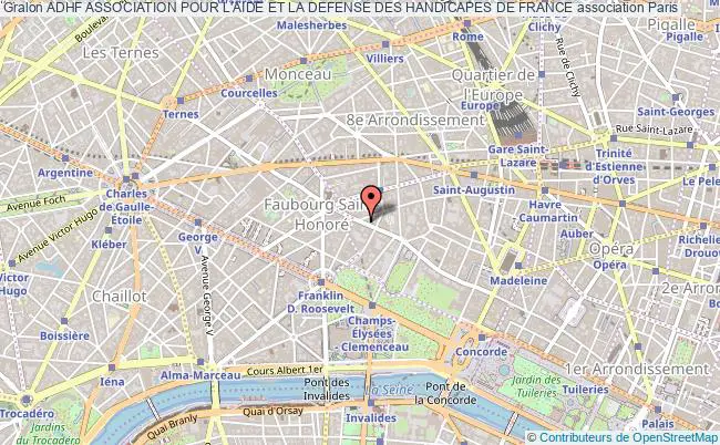 plan association Adhf Association Pour L'aide Et La Defense Des Handicapes De France Paris