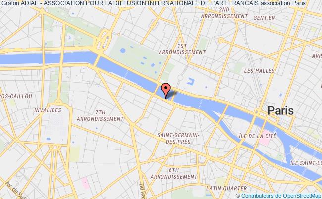 plan association Adiaf - Association Pour La Diffusion Internationale De L'art Francais Paris