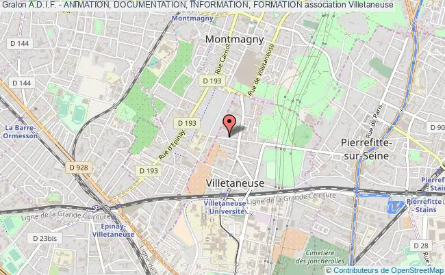 plan association A.d.i.f. - Animation, Documentation, Information, Formation Villetaneuse