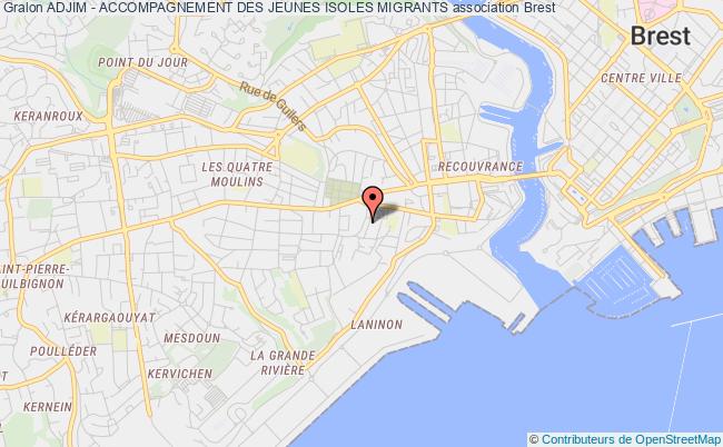 plan association Adjim - Accompagnement Des Jeunes Isoles Migrants Brest