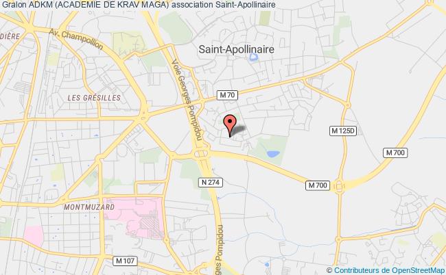 plan association Adkm (academie De Krav Maga) Saint-Apollinaire