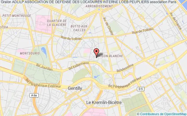 plan association Adlilp Association De Defense Des Locataires Interne Loeb Peupliers Paris