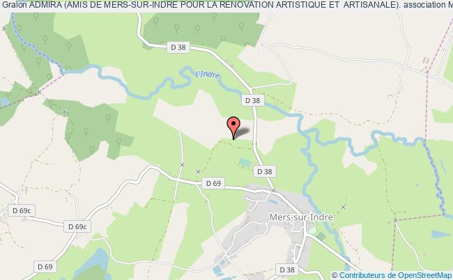 plan association Admira (amis De Mers-sur-indre Pour La Renovation Artistique Et  Artisanale). Mers-sur-Indre