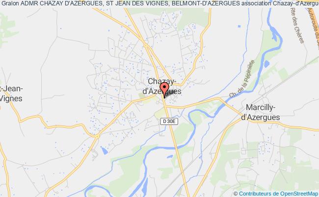 plan association Admr Chazay D'azergues, St Jean Des Vignes, Belmont-d'azergues Chazay-d'Azergues