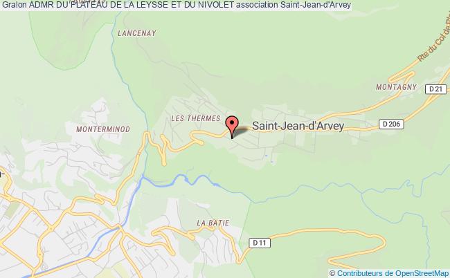 plan association Admr Du Plateau De La Leysse Et Du Nivolet Saint-Jean-d'Arvey