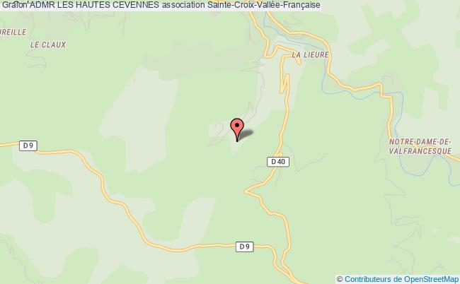 plan association Admr Les Hautes Cevennes Sainte-Croix-Vallée-Française