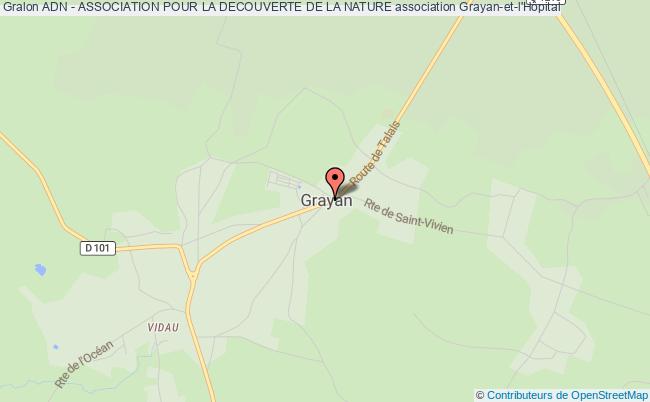 plan association Adn - Association Pour La Decouverte De La Nature Grayan-et-l'Hôpital