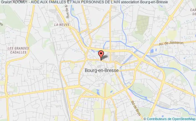 plan association Adom01 - Aide Aux Familles Et Aux Personnes De L'ain Bourg-en-Bresse