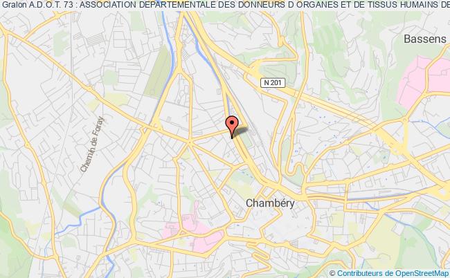 plan association A.d.o.t. 73 : Association Departementale Des Donneurs D Organes Et De Tissus Humains De Savoie Chambéry