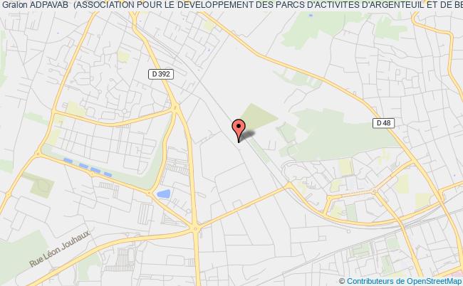 plan association Adpavab  (association Pour Le Developpement Des Parcs D'activites D'argenteuil Et De Bezons) Argenteuil
