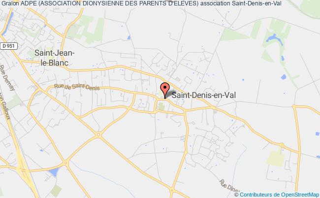 plan association Adpe (association Dionysienne Des Parents D'eleves) Saint-Denis-en-Val