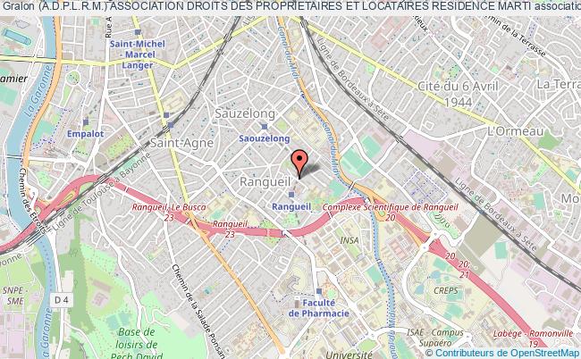 plan association (a.d.p.l.r.m.) Association Droits Des Proprietaires Et Locataires Residence Marti Toulouse