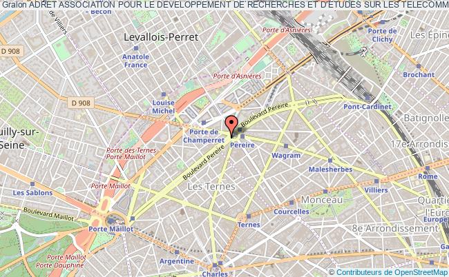 plan association Adret Association Pour Le Developpement De Recherches Et D'etudes Sur Les Telecommunications Paris
