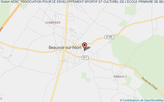 plan association Adsc "association Pour Le Developpement Sportif Et Culturel De L'ecole Primaire De Beauvoir Sur Niort" Beauvoir-sur-Niort