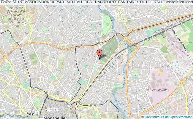 plan association Adts - Association Departementale Des Transports Sanitaires De L'herault Montpellier cedex 2