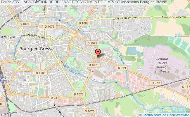 plan association Advi - Association De Defense Des Victimes De L'import Bourg-en-Bresse