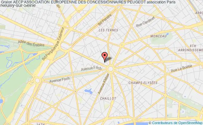 plan association Aecp Association Europeenne Des Concessionnaires Peugeot Paris