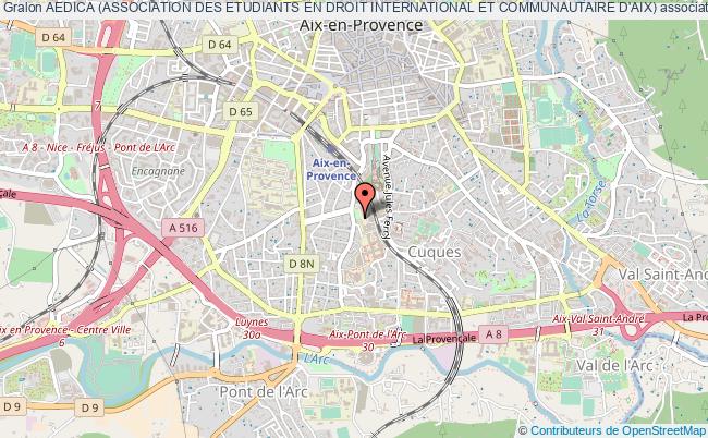 plan association Aedica (association Des Etudiants En Droit International Et Communautaire D'aix) Aix-en-Provence