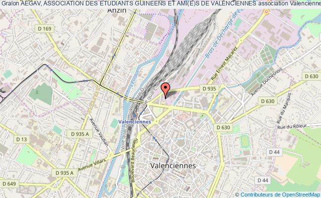 plan association Aegav, Association Des Etudiants Guineens Et Ami(e)s De Valenciennes Valenciennes