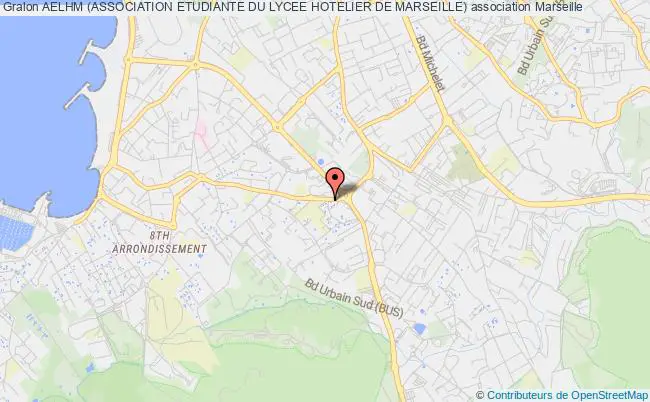 plan association Aelhm (association Etudiante Du Lycee Hotelier De Marseille) Marseille 8