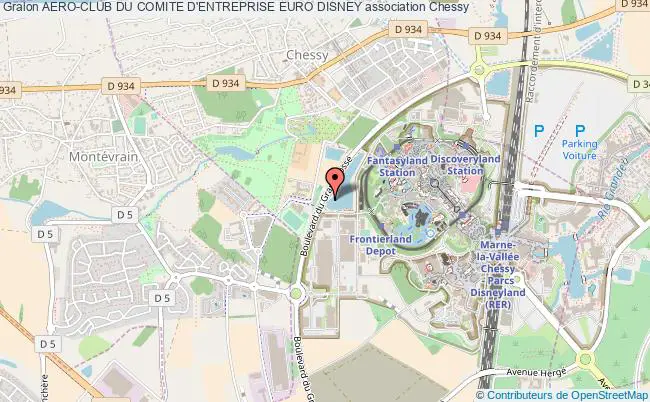 plan association Aero-club Du Comite D'entreprise Euro Disney Chessy