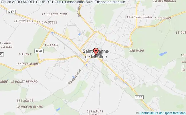 plan association Aero Model Club De L'ouest Saint-Étienne-de-Montluc