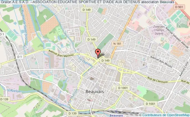 plan association A.e.s.a.d. --association Educative Sportive Et D'aide Aux Detenus Beauvais