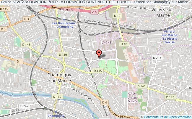 plan association Af2c Association Pour La Formation Continue Et Le Conseil Champigny-sur-Marne