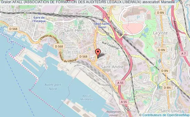 plan association Afall (association De Formation Des Auditeurs Legaux Liberaux) Marseille