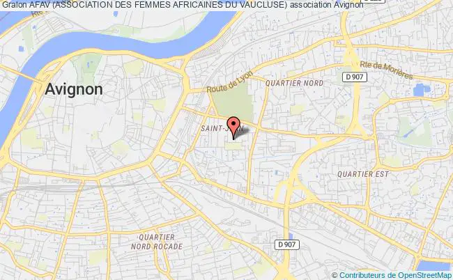 plan association Afav (association Des Femmes Africaines Du Vaucluse) Avignon
