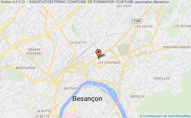 plan association A.f.c.o. - Association Franc-comtoise De Formation Coiffure Besançon