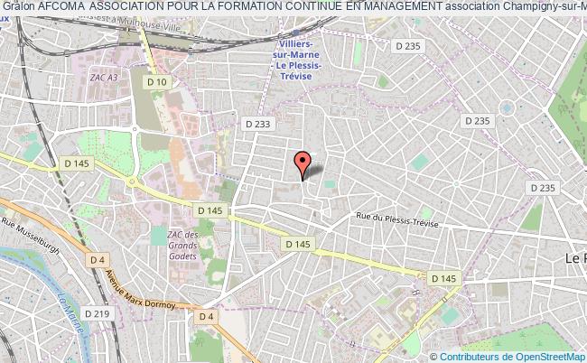 plan association Afcoma  Association Pour La Formation Continue En Management Champigny-sur-Marne