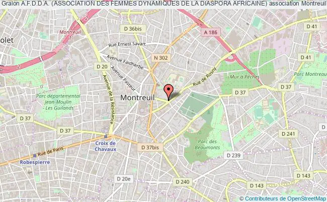 plan association A.f.d.d.a. (association Des Femmes Dynamiques De La Diaspora Africaine) Montreuil